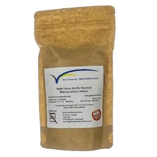 MSM Pulver 99,9% Reinheit 250g im Kraftpapier-Standbodenbeutel