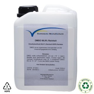 DMSO 99,9% Reinheit (ph.eur.) 2500ml HDPE-Kanister mit UN-Zulassung
